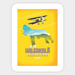 haleakalā national park Hawaii travel poster Sticker